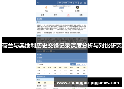 荷兰与奥地利历史交锋记录深度分析与对比研究 荷兰与奥地利历史交锋记录深度分析与对比研究